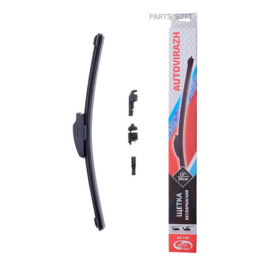 Щетка стеклоочистителя бескаркасная (380 мм) "AUTOVIRAZH" AV-155Y - AUTOVIRAZH None None